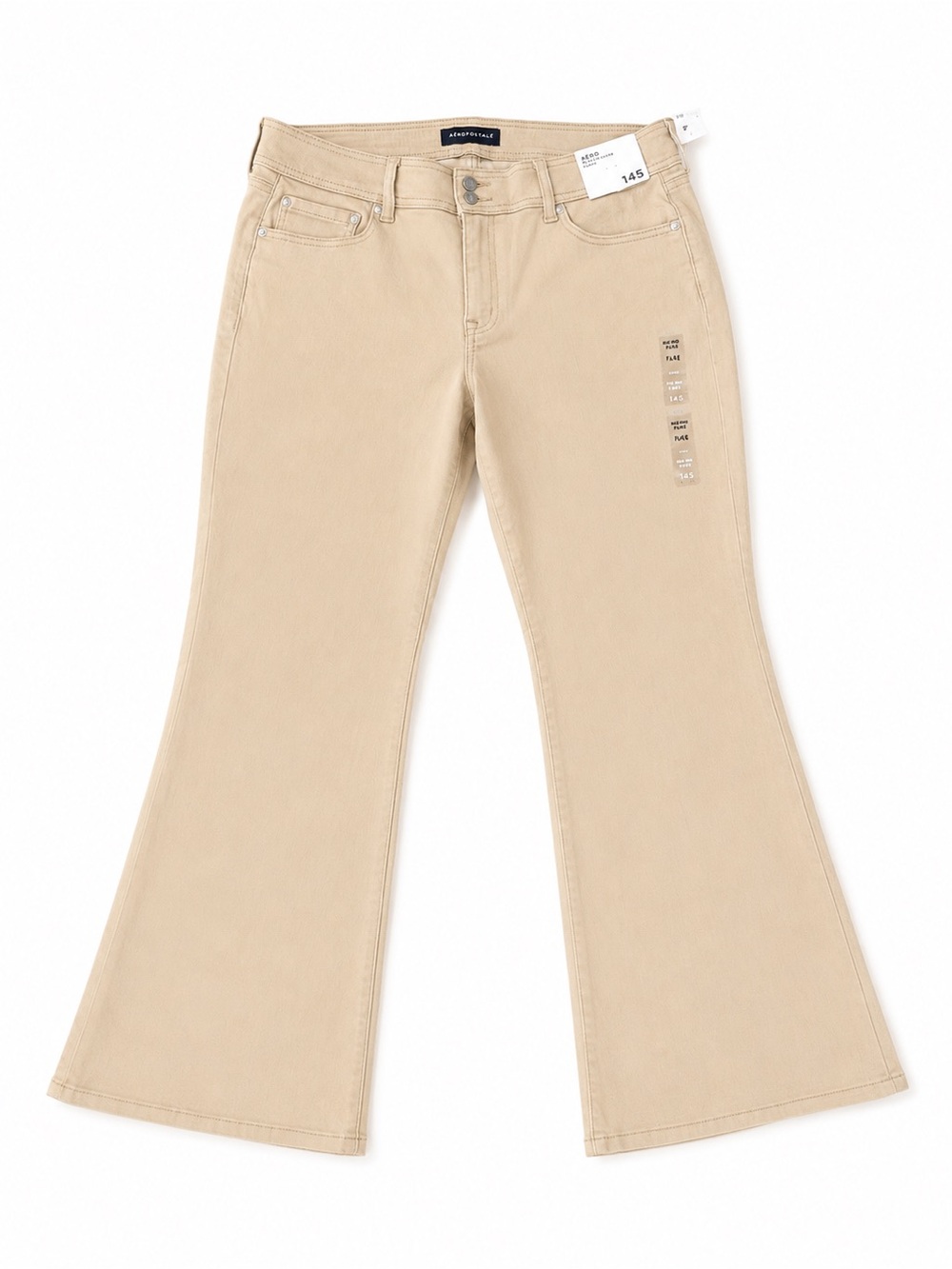 Aeropostale Beige Wide-Leg Flare Pants